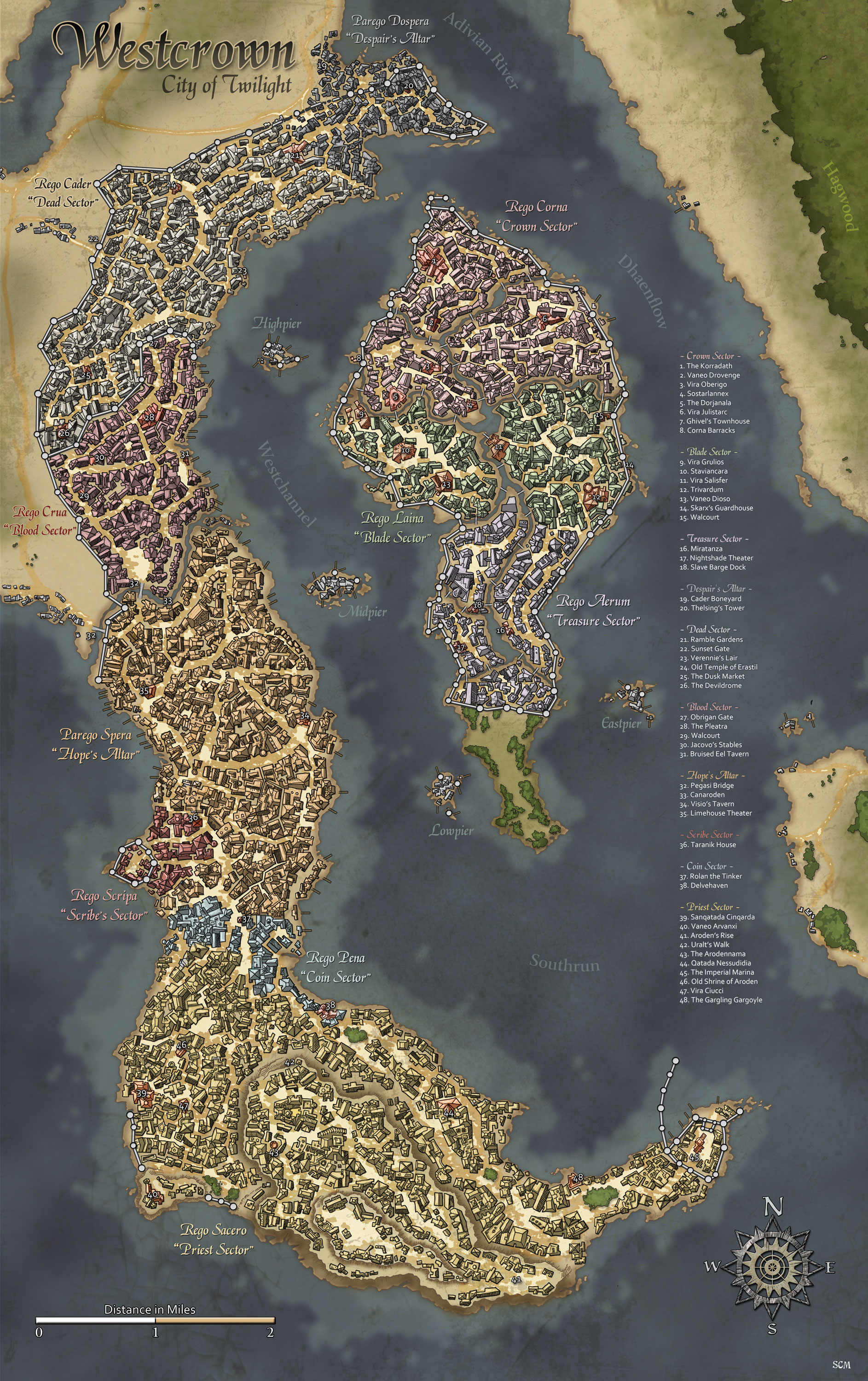 Detailed Westcrown Map