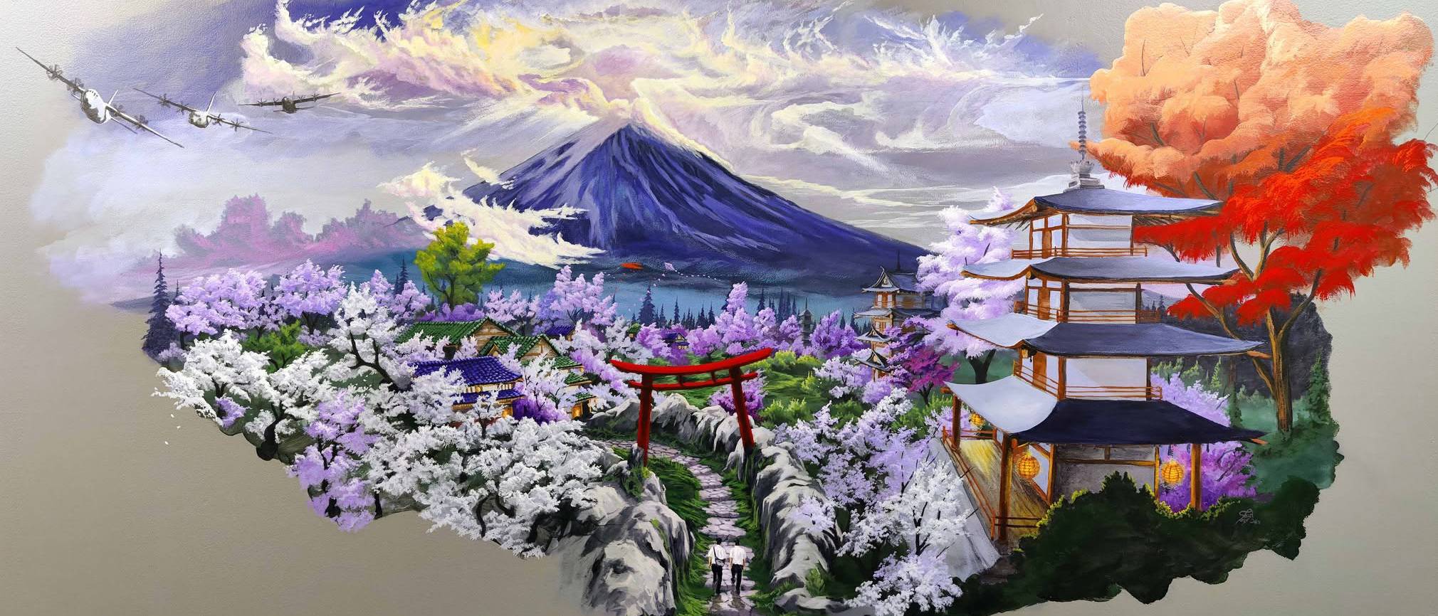 Japanese Mural for Gundam 22 Memorial